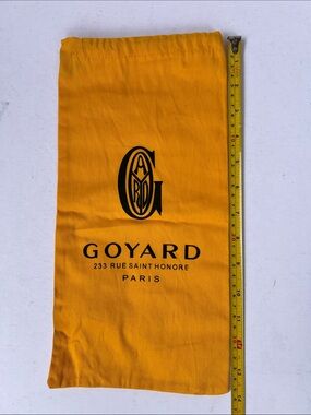 Goyard Yellow Drawstring Dust Pouch with Black Logo